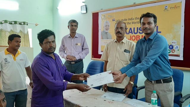 Certificate issued to trainee during Kaushal Mela